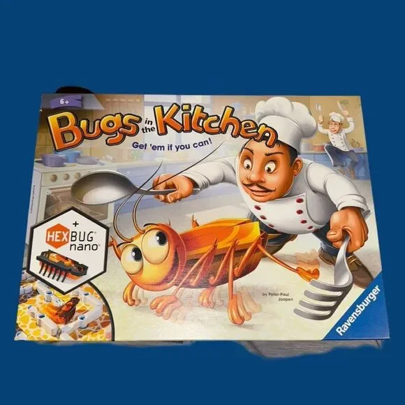 NEW Vintage Ravensburger Bugs In The Kitchen Hexbug Game Unpunched Open Box